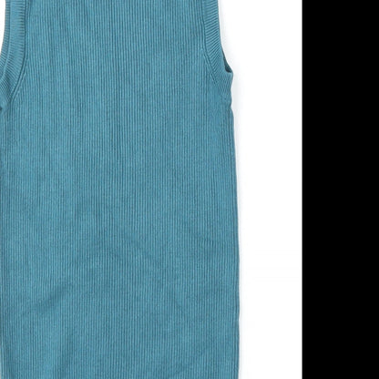 Womens UK Size 10 Marks and Spencer Blue Vest Jumper