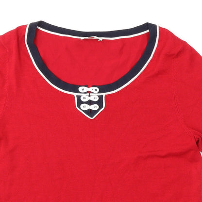 Womens UK Size M CC Red Pullover Jumper