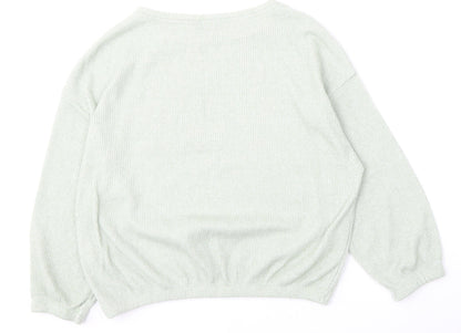 Womens UK Size M Peacocks Green Pullover Jumper