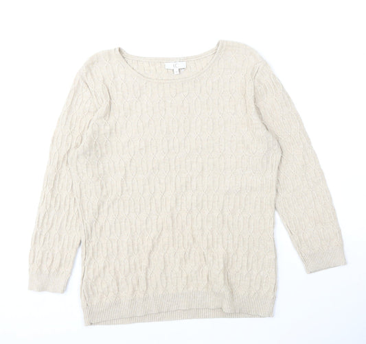 Womens UK Size M CC Beige Pullover Jumper