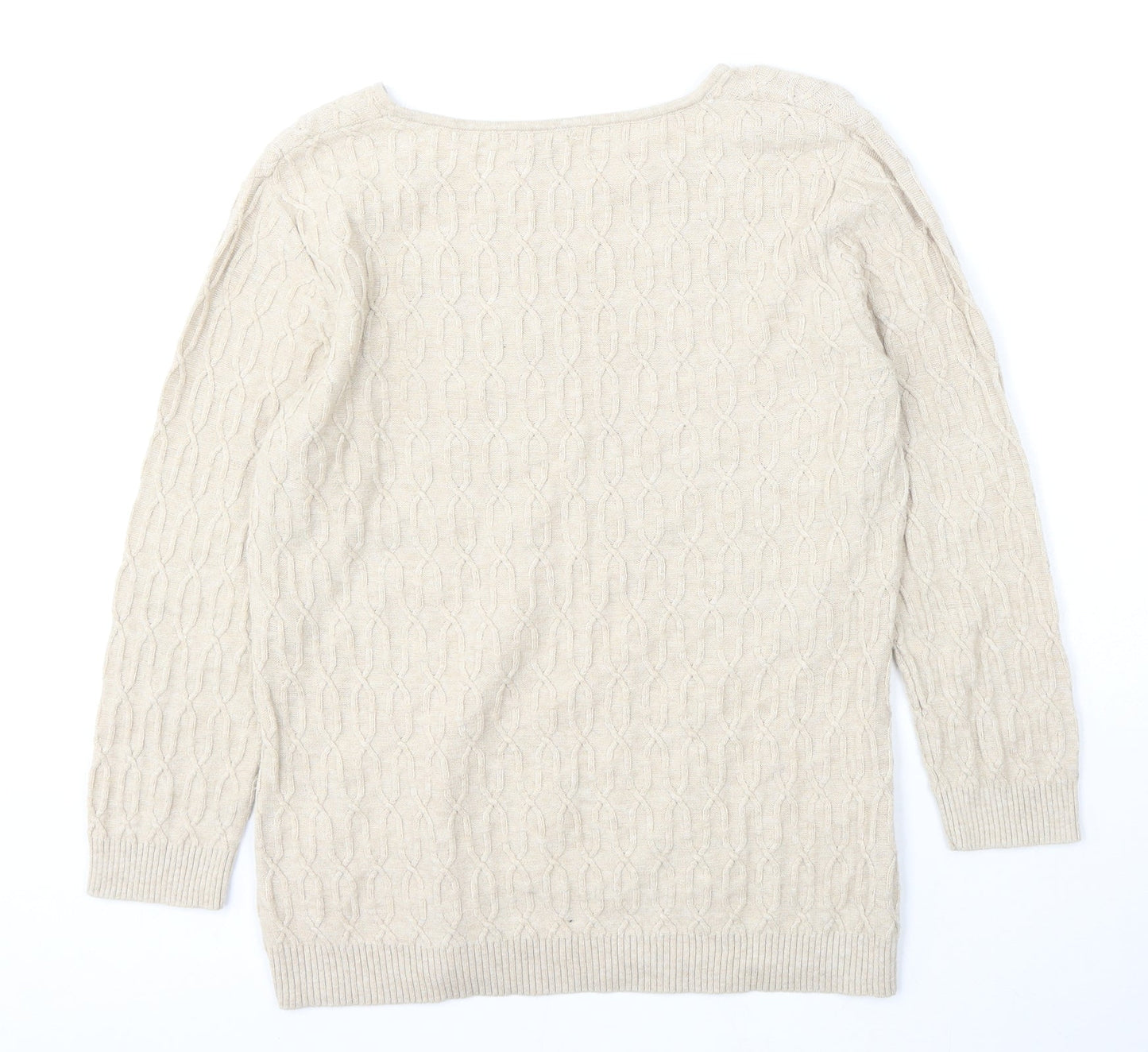 Womens UK Size M CC Beige Pullover Jumper