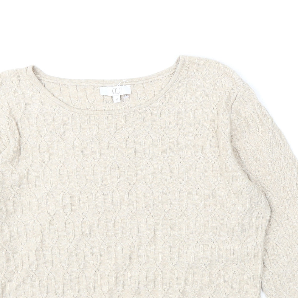Womens UK Size M CC Beige Pullover Jumper