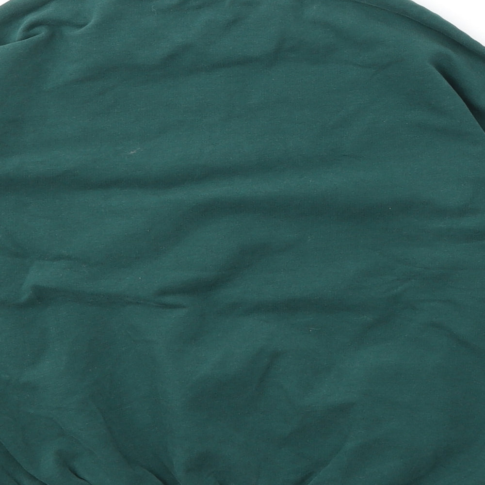 Benetton Girls Green  Cotton Pullover Sweatshirt Size 6-7 Years