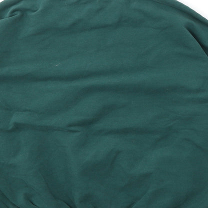 Benetton Girls Green  Cotton Pullover Sweatshirt Size 6-7 Years
