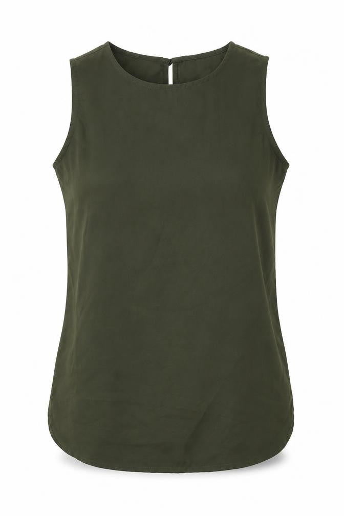 Womens UK Size 8 Blue Inc Green Basic Tank