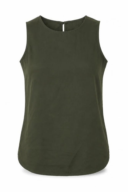 Womens UK Size 8 Blue Inc Green Basic Tank