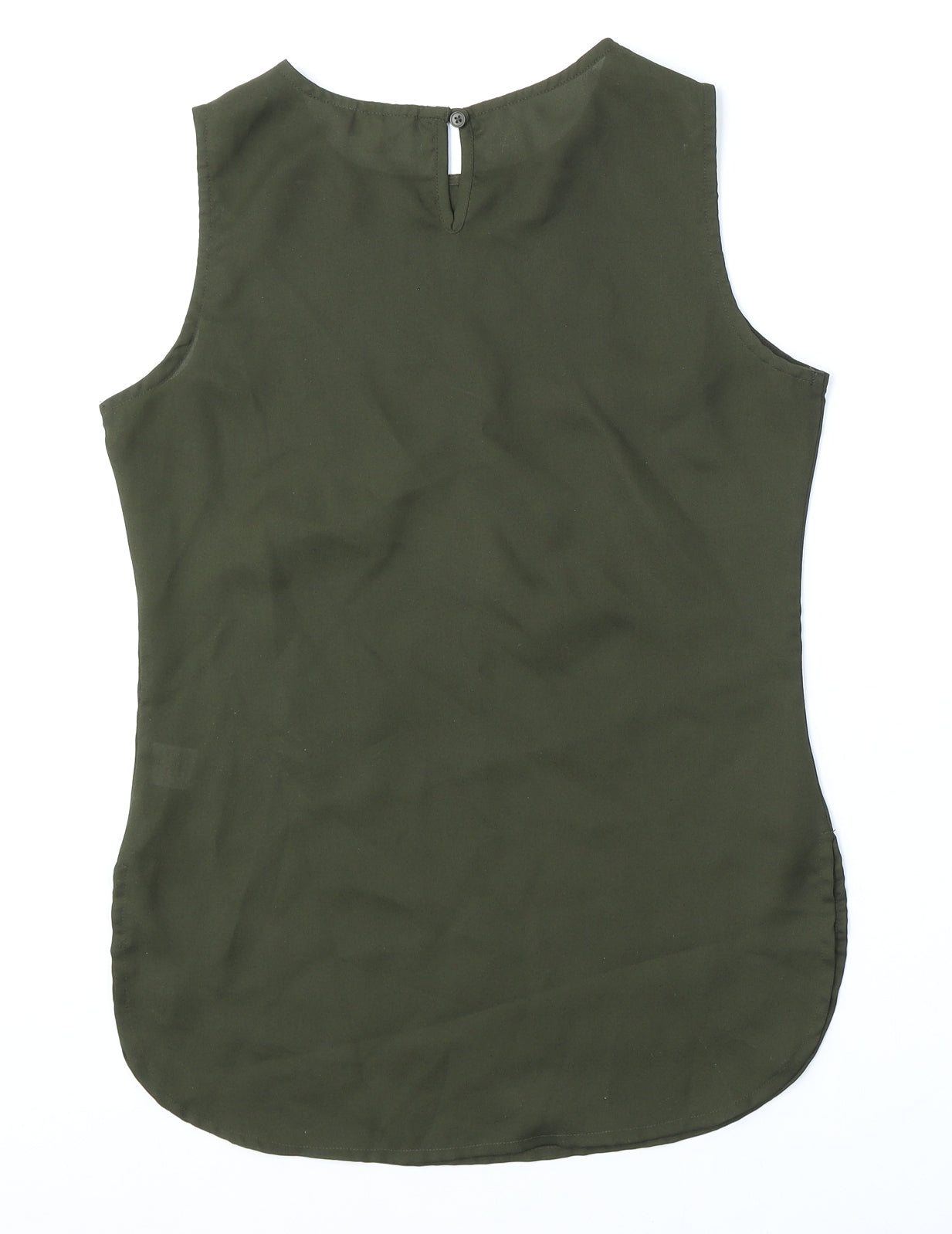 Womens UK Size 8 Blue Inc Green Basic Tank
