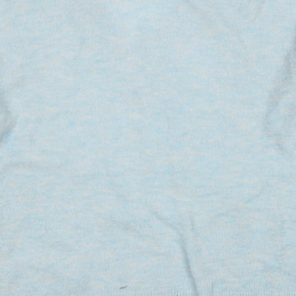 TU Womens Blue V-Neck  Acrylic Pullover Jumper Size 14