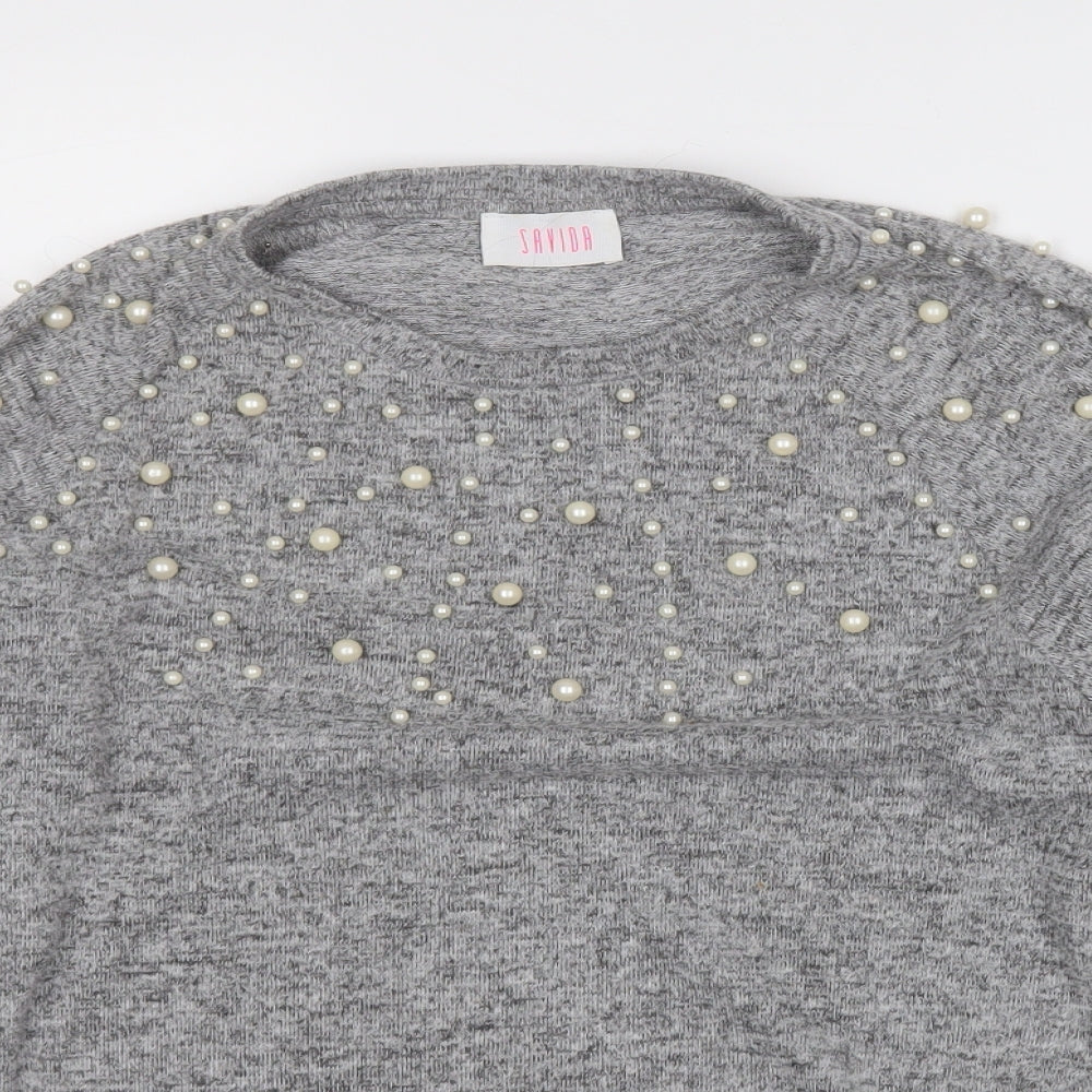 Womens UK Size L Savida Grey Pullover Jumper