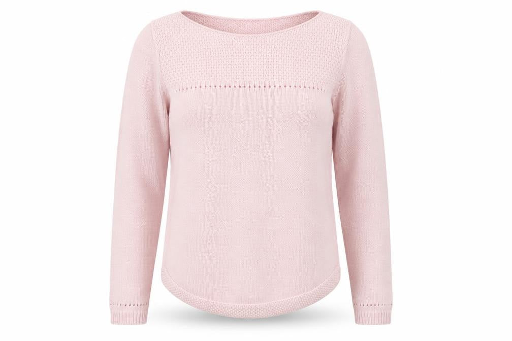 Marks and Spencer Womens Pink Round Neck  Cotton Pullover Jumper Size 8