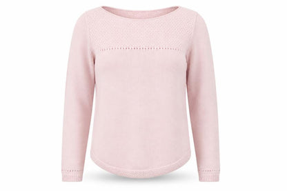 Marks and Spencer Womens Pink Round Neck  Cotton Pullover Jumper Size 8