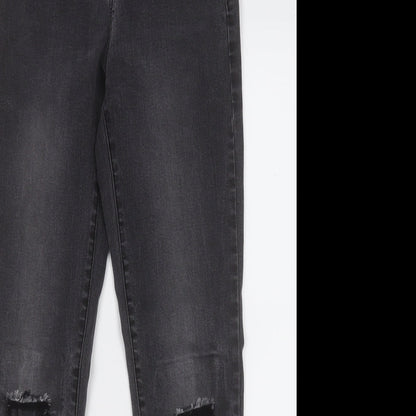 Denim & Co. Womens Grey  Cotton Skinny Jeans Size 8 L27 in Regular