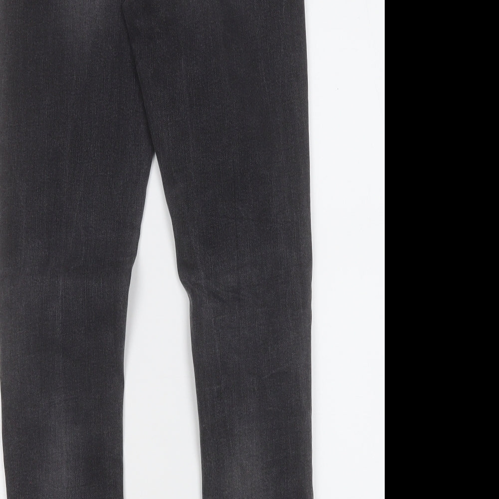 Denim & Co. Womens Grey  Cotton Skinny Jeans Size 8 L27 in Regular