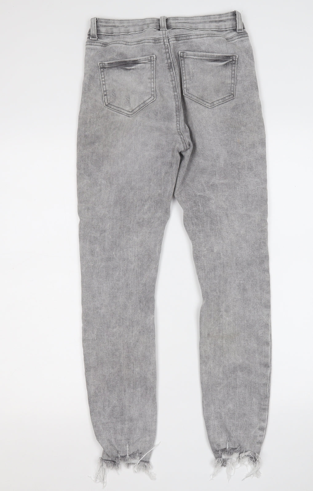 Denim & Co. Womens Grey  Cotton Skinny Jeans Size 8 L27 in Regular
