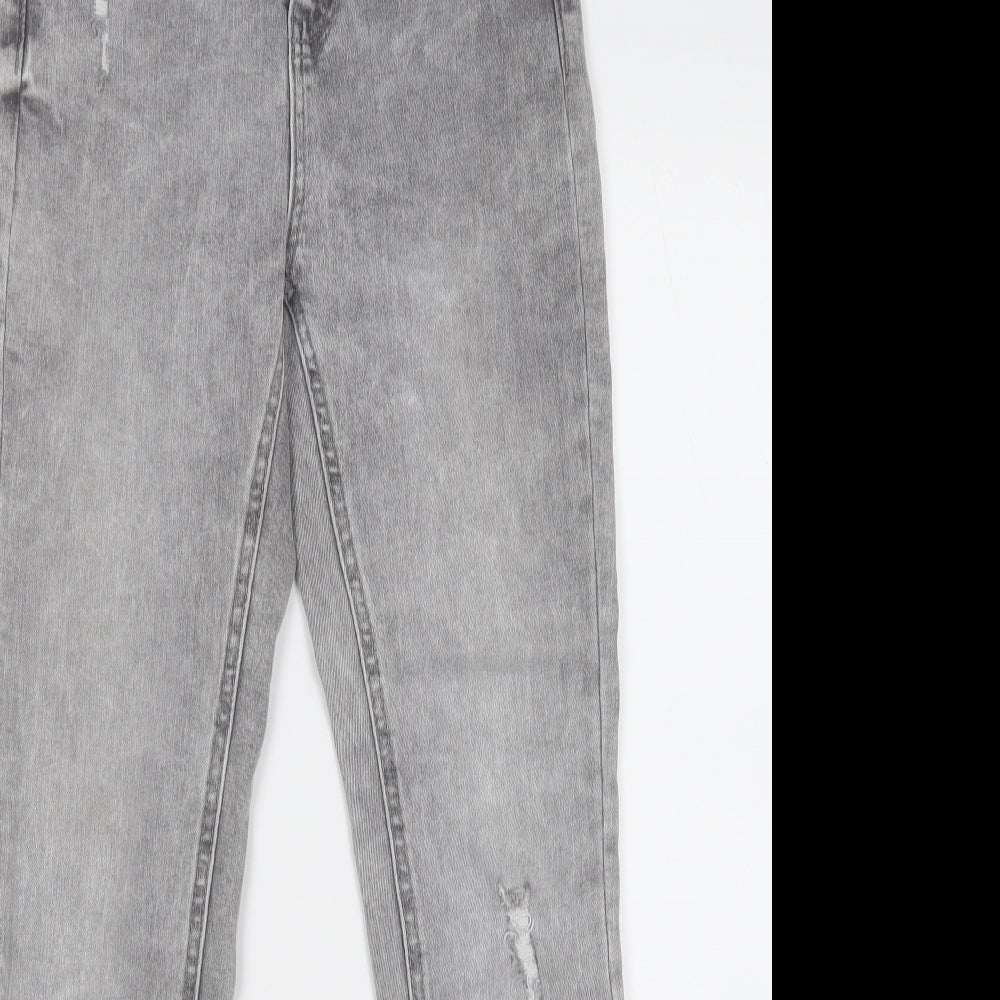 Denim & Co. Womens Grey  Cotton Skinny Jeans Size 8 L27 in Regular