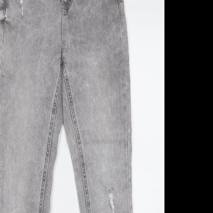 Denim & Co. Womens Grey  Cotton Skinny Jeans Size 8 L27 in Regular