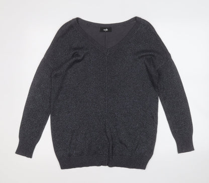Womens UK Size M Wallis Grey Pullover Jumper