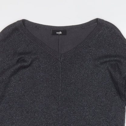 Womens UK Size M Wallis Grey Pullover Jumper