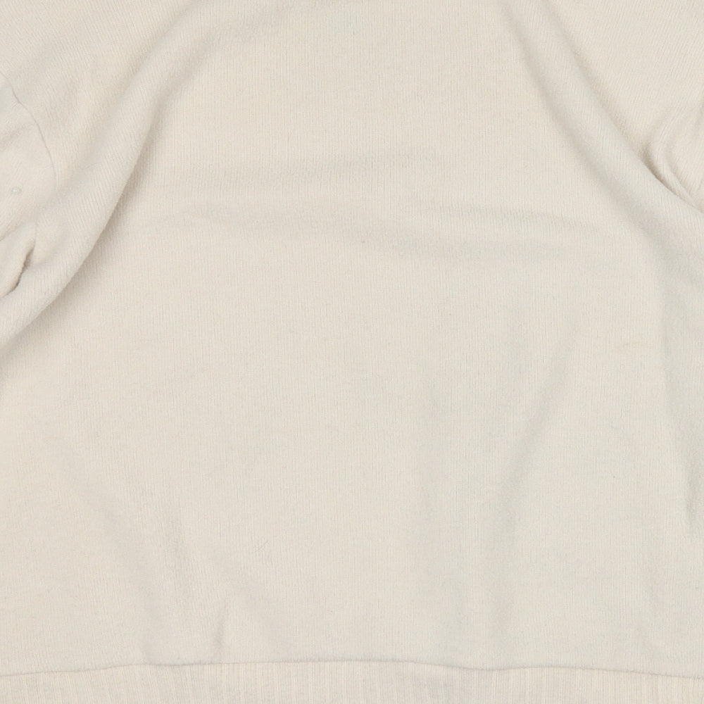 F&F Womens Beige Round Neck  Polyester Pullover Jumper Size 14