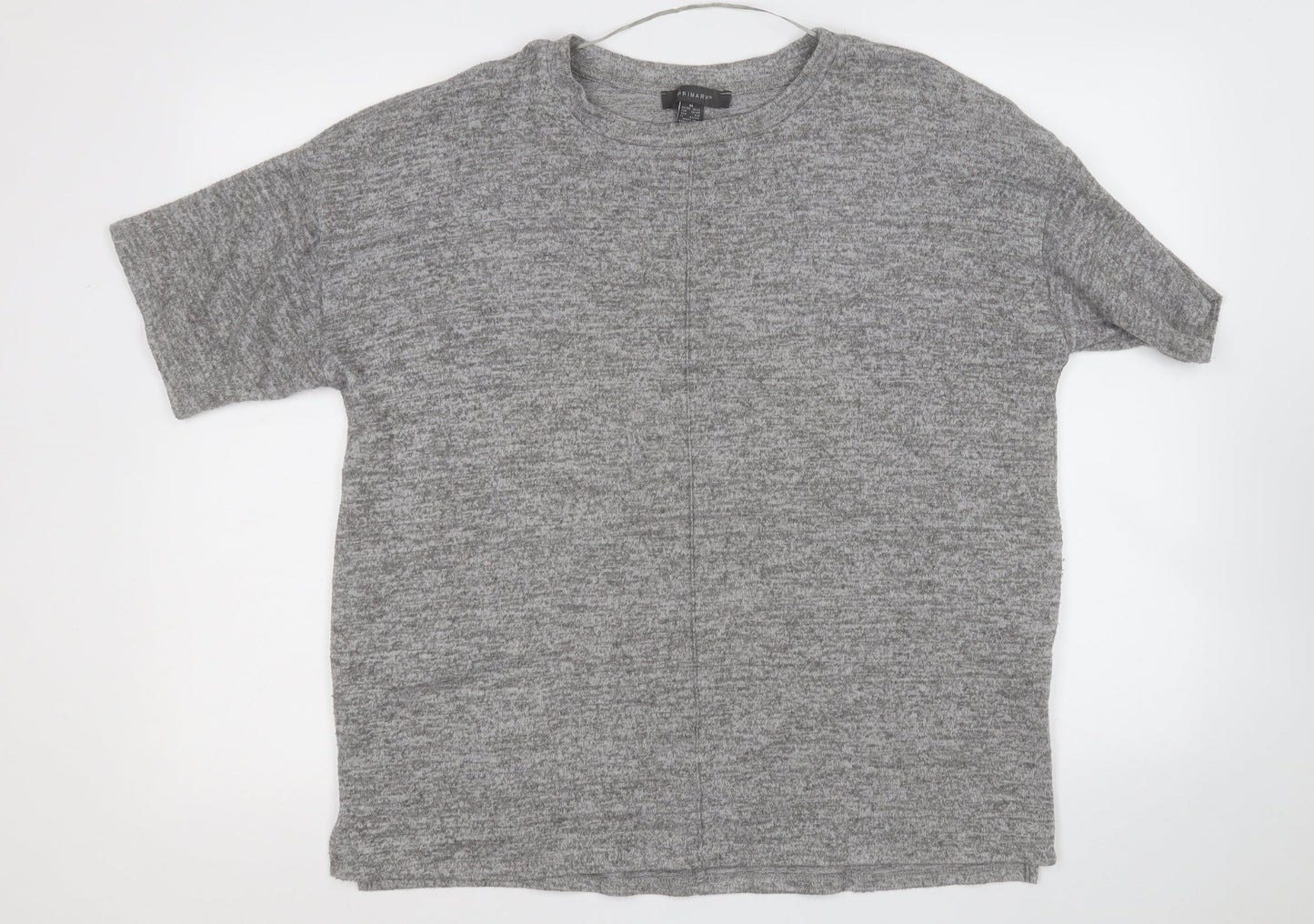 Primark Womens Grey Round Neck  Polyester Pullover Jumper Size M