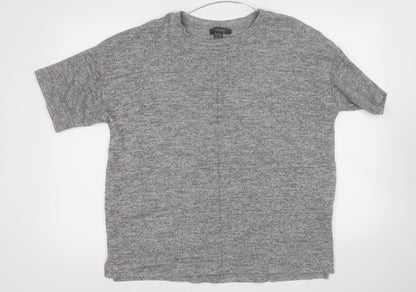 Primark Womens Grey Round Neck  Polyester Pullover Jumper Size M