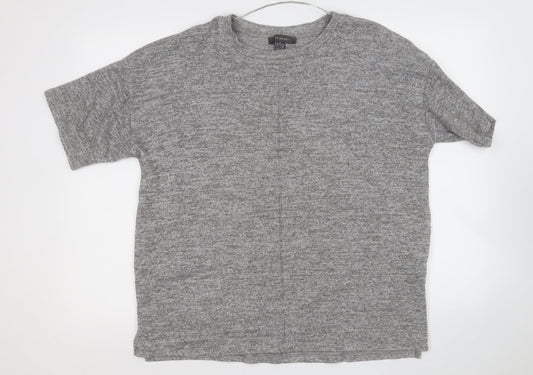 Primark Womens Grey Round Neck  Polyester Pullover Jumper Size M