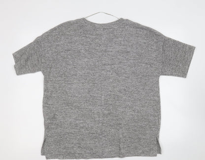 Primark Womens Grey Round Neck  Polyester Pullover Jumper Size M
