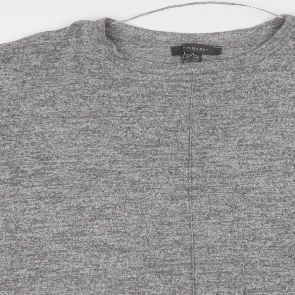 Primark Womens Grey Round Neck  Polyester Pullover Jumper Size M