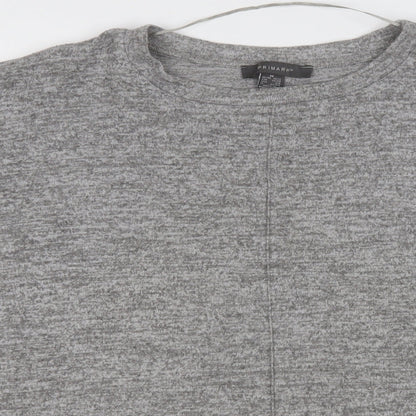 Primark Womens Grey Round Neck  Polyester Pullover Jumper Size M