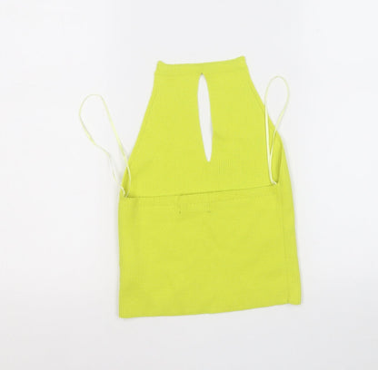 Primark Womens Green  Viscose Basic T-Shirt Size 12 Round Neck