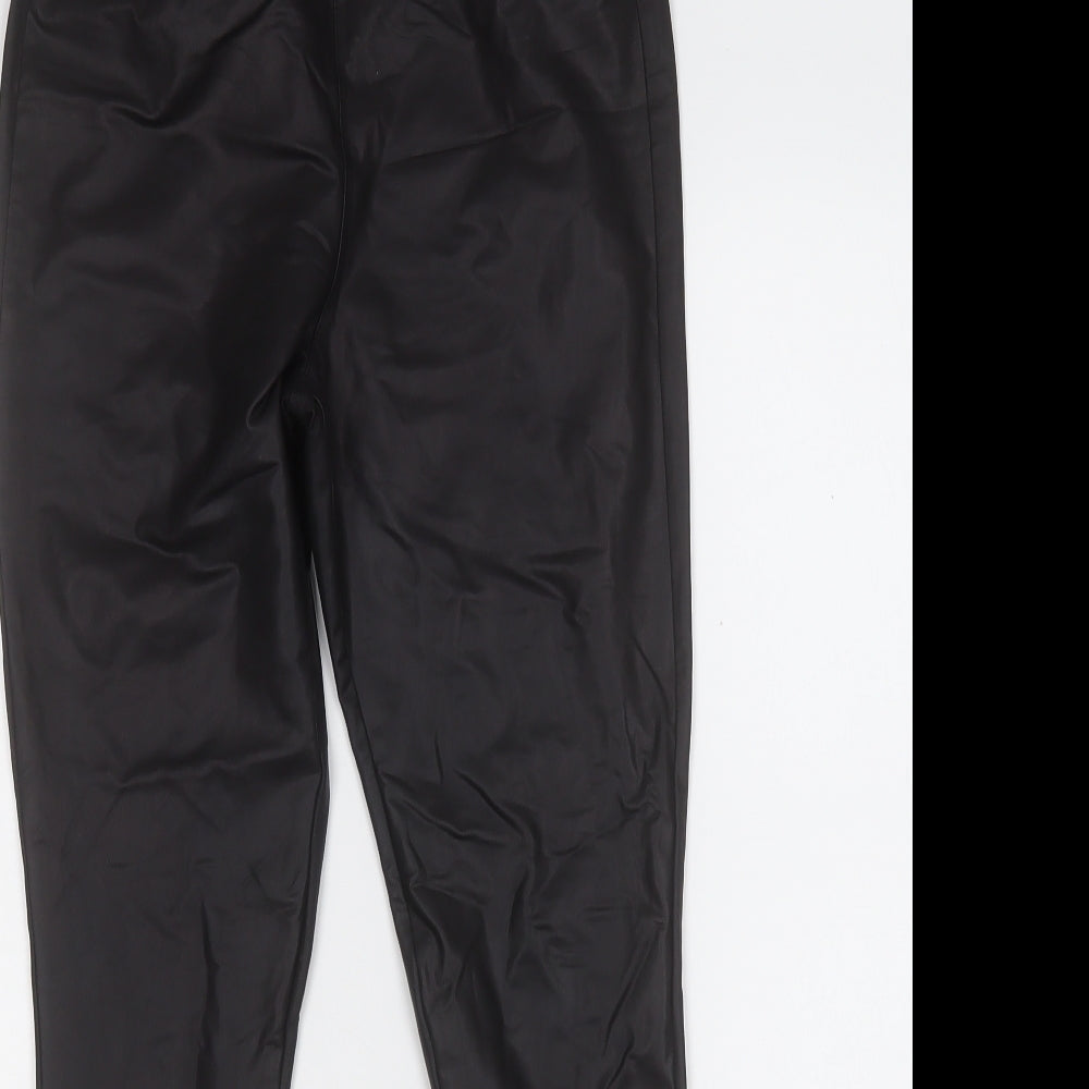 Womens UK Size 10 Boohoo Regular Fit Jegging Black Trousers