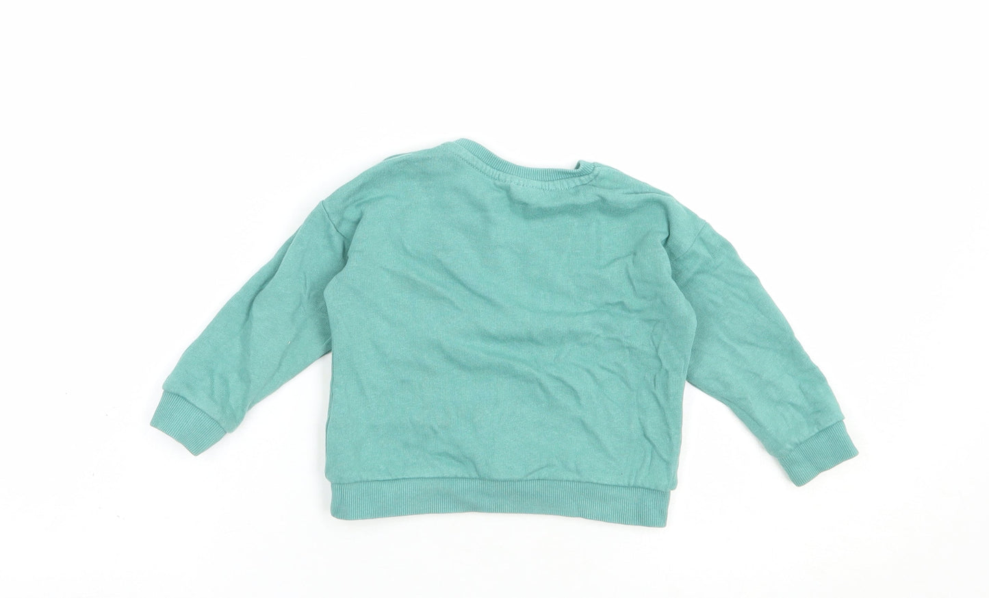 So Cute Baby Green  Cotton Pullover Jumper Size 12-18 Months  Snap - Dino