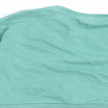 So Cute Baby Green  Cotton Pullover Jumper Size 12-18 Months  Snap - Dino