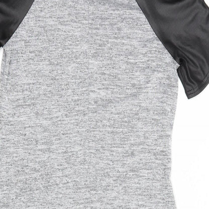 Internacionale Womens Grey  Polyester T-Shirt Dress  Size 10  Crew Neck Pullover