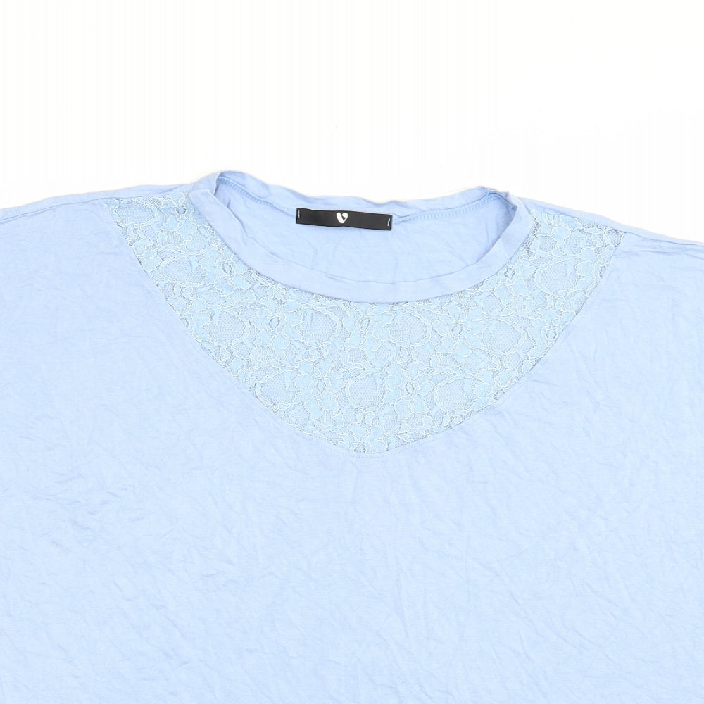 Womens UK Size 18 Very Blue Basic Blouse