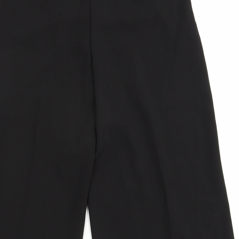 CU Fashion Womens Black  Polyester Culotte Shorts Size S L15 in Regular Zip