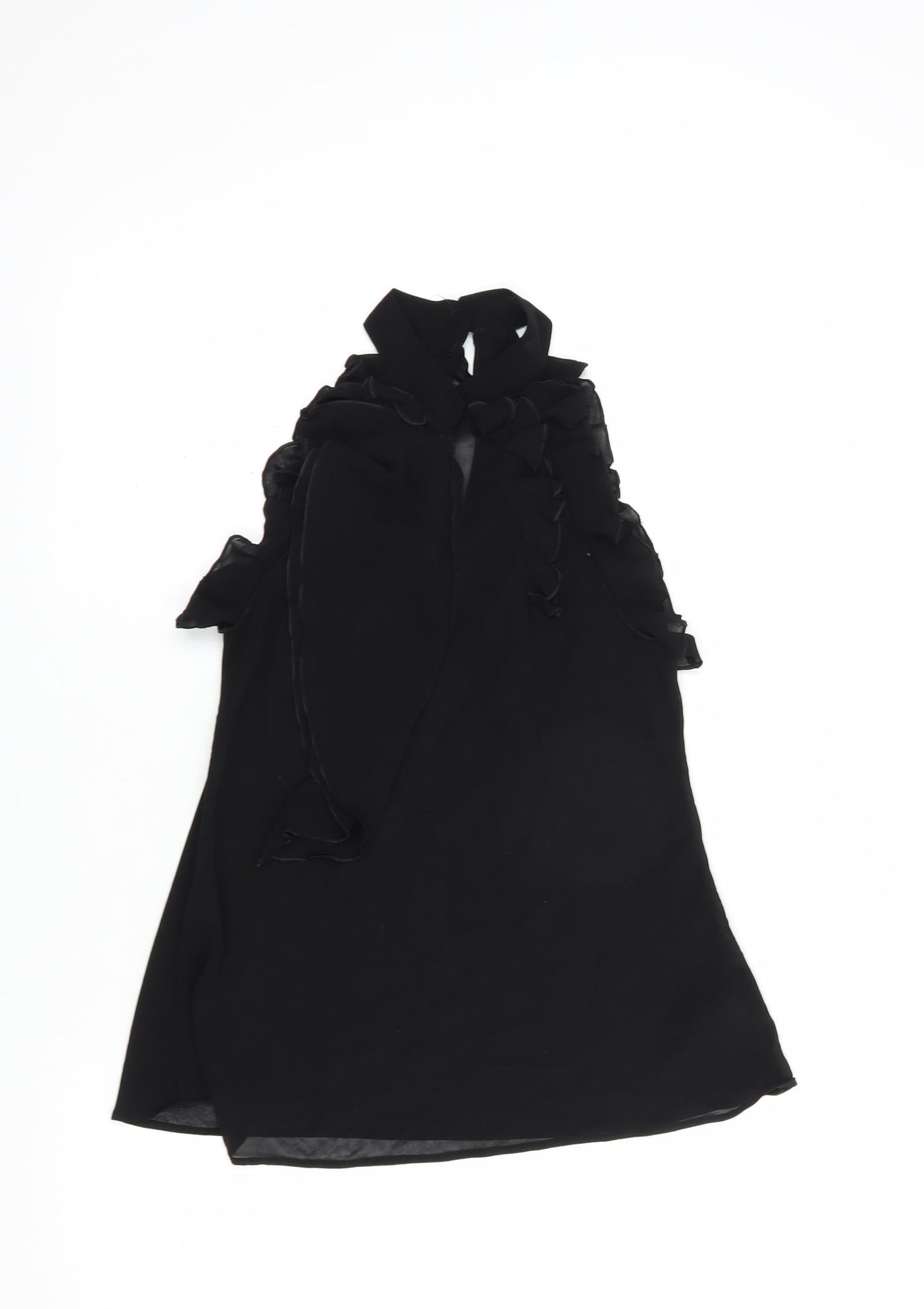 Womens UK Size 8 Miss Selfridge Black Basic Blouse
