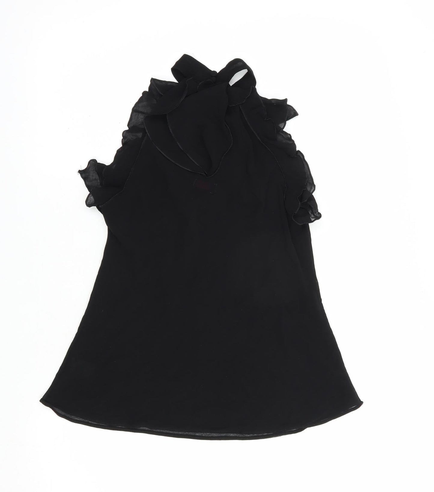 Womens UK Size 8 Miss Selfridge Black Basic Blouse