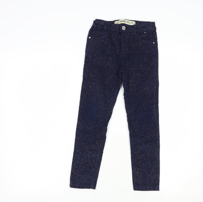 Denim Co. Girls Blue  Cotton Skinny Jeans Size 6-7 Years  Regular Button