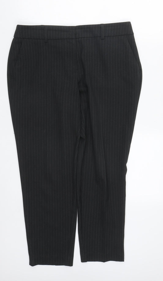 Womens UK Size 12 Dorothy Perkins Regular Fit  Black Trousers