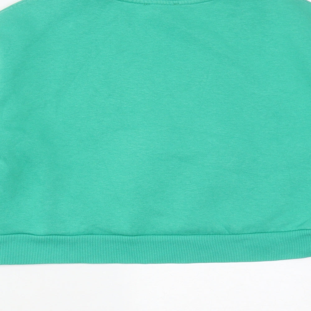 New Look Girls Green  Cotton Pullover Sweatshirt Size 12-13 Years   - Love yourself