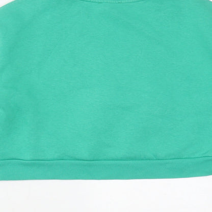 New Look Girls Green  Cotton Pullover Sweatshirt Size 12-13 Years   - Love yourself
