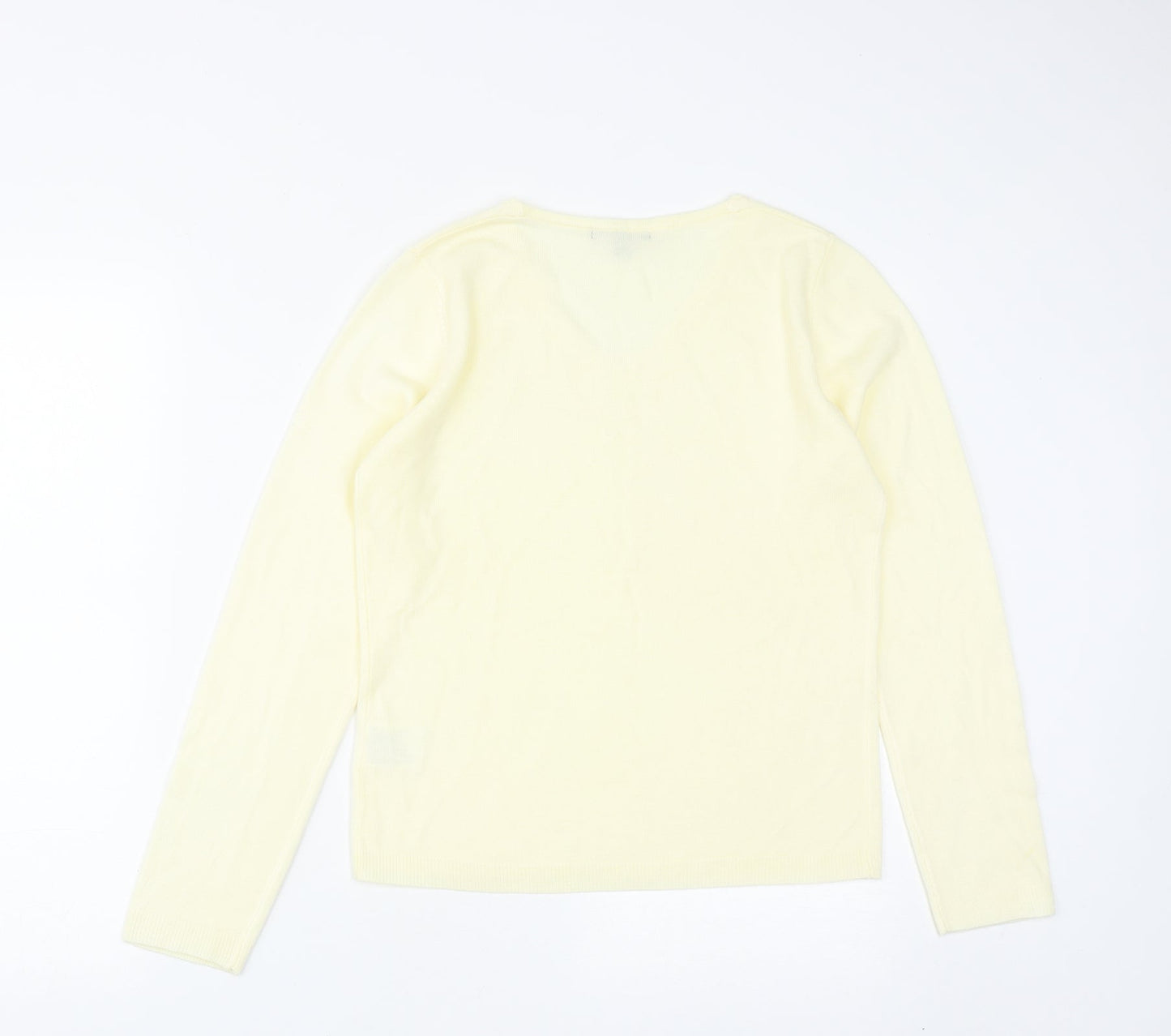 Womens UK Size S Debbie Morgan Yellow Pullover Jumper