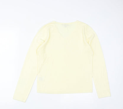 Womens UK Size S Debbie Morgan Yellow Pullover Jumper