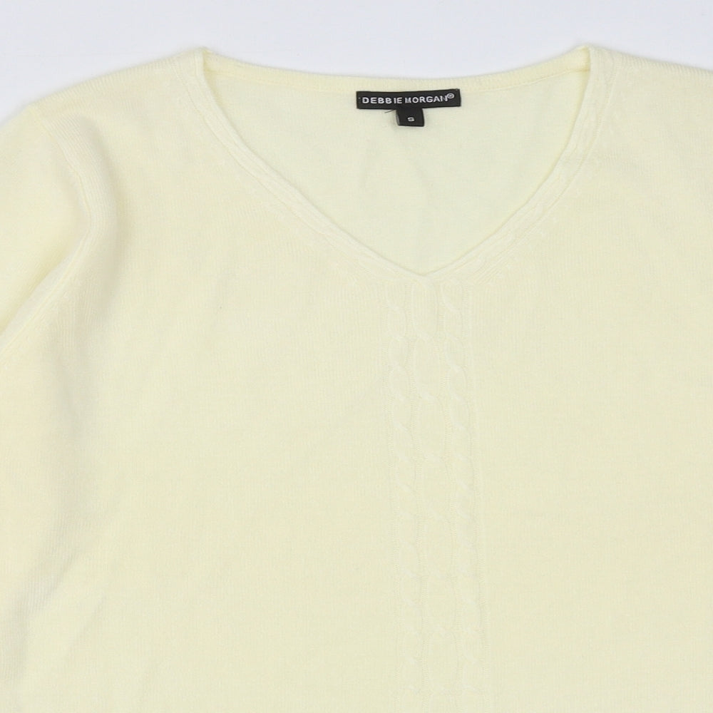 Womens UK Size S Debbie Morgan Yellow Pullover Jumper