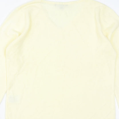 Womens UK Size S Debbie Morgan Yellow Pullover Jumper