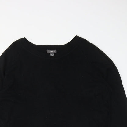 Primark Womens Black Scoop Neck  Acrylic Pullover Jumper Size L