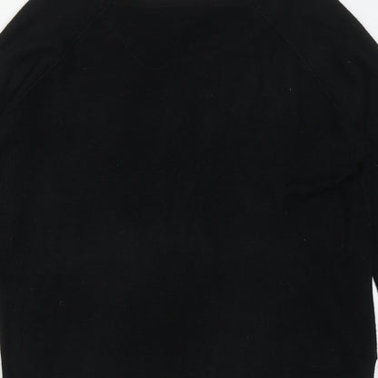 Primark Womens Black Scoop Neck  Acrylic Pullover Jumper Size L