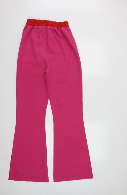 Womens UK Size 8 Boohoo Regular Fit  Pink Trousers