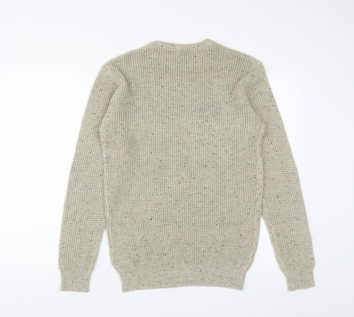 Cedar Wood State Mens Beige Round Neck  Acrylic Pullover Jumper Size XS